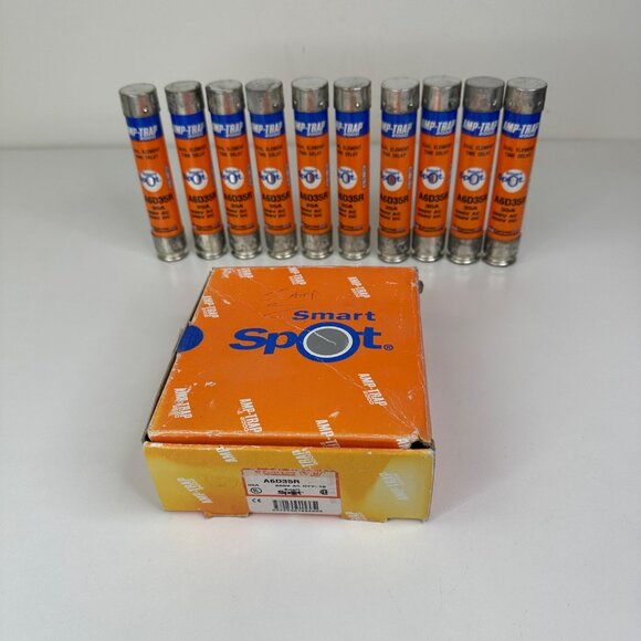 Amp-Trap 2000 Smart Spot A6D35R Dual Element Time Delay Fuse 35A 600V AC/DC BX10 - Picture 9 of 9